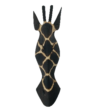 Giraffe mask wood 50cm (7226)