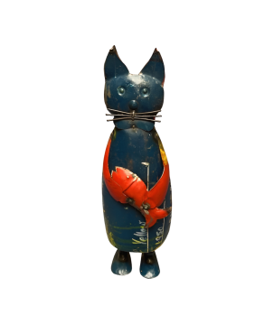 Kat oud ijzer H40 cm (7975)