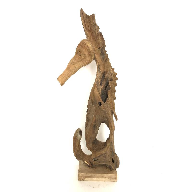 Seahorse teak abstract (3153)