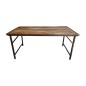 Folding table woodiron frame 180x90H83cm (5123)