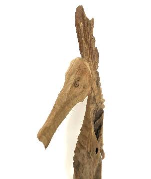 Seahorse teak abstract (3153)