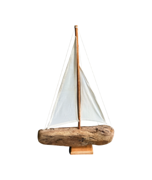 Boot drijfhout katoenen zeil 50 cm (5198)