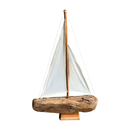 Boat driftwood cotton sail 50cm (5198)