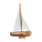 Boat driftwood cotton sail 50cm (5198)