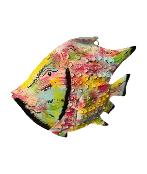 IJzer grote vis Picasso 85x17x67 cm (5244)