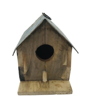 Vogelhaus aus Eisen/Holz 20x20 cm (5252)