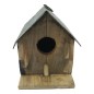 Birdhouse iron/wood 20x20cm (5252)