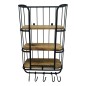 Wall shelf 3-tier 40x20xH70 black (5253)