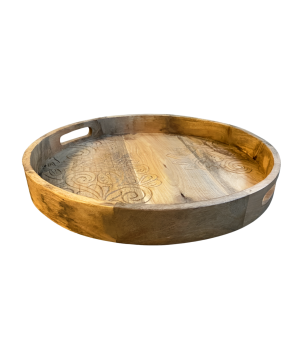 Mangodienblad rond D45H6cm.(5315)