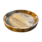 Mangodienblad rond D45H6cm.(5315)