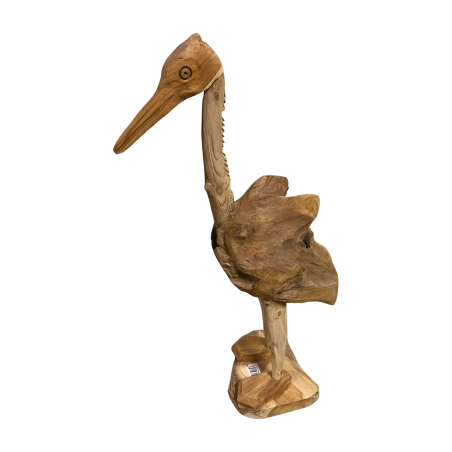 Vogel aus Teak H. 65 cm (5415)