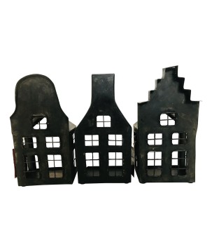 Ijzeren huis voor kaars 13x9x26cm (5548)