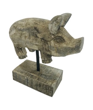 Holzschwein auf Ständer 17x19 (5703)