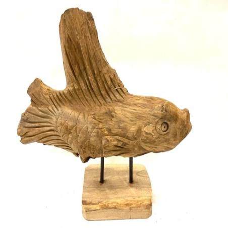 Fish abstract teak (3166)