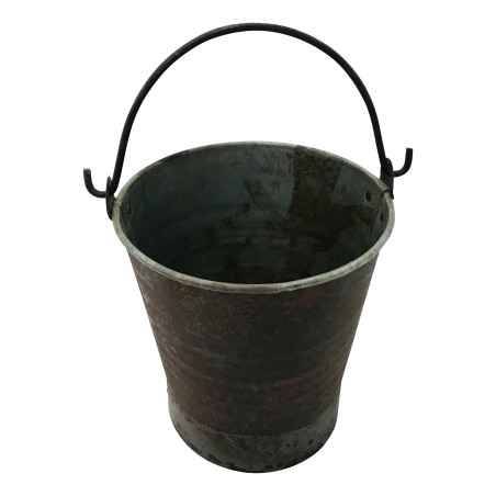 Oude ijzeren emmer klein (5722)