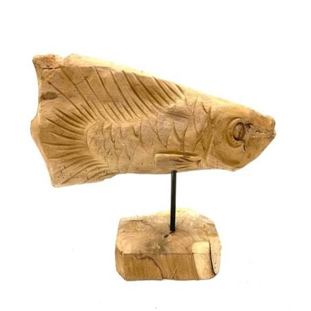 Fish abstract teak (3166)