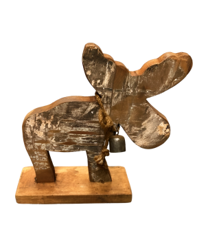 Moose oud hout H30cm (5818)
