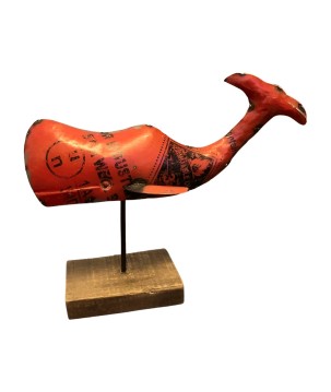 Walvis op houten sokkel (5969)