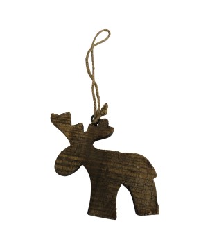 Elch altes Holz zum Aufhängen 12x13 cm (3023)