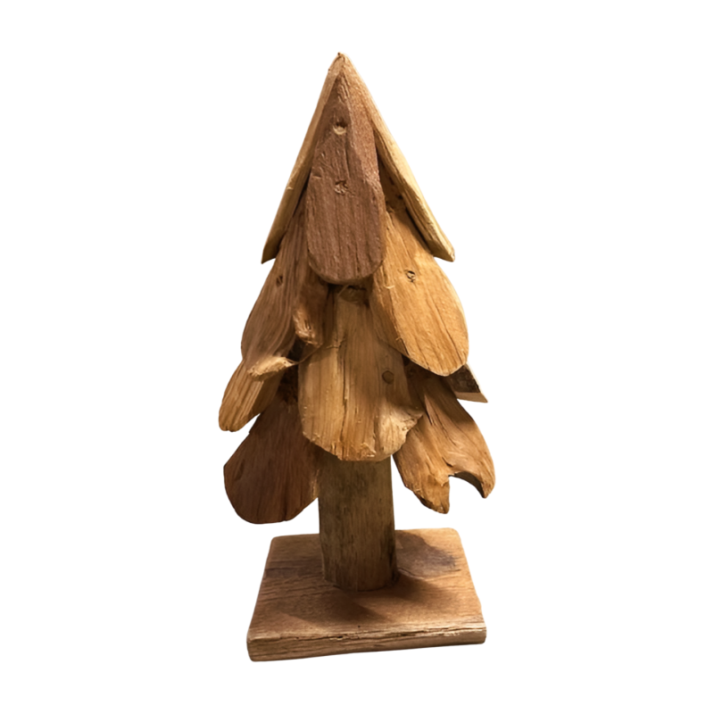 Christmas tree teak H28cm (3167)