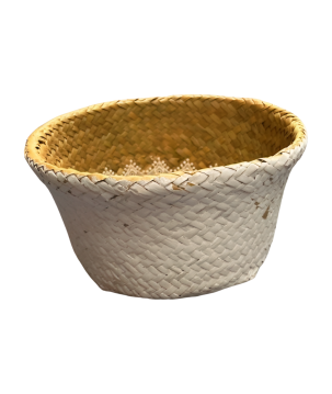Mand van zeegras wit 14xH23 cm (3303)