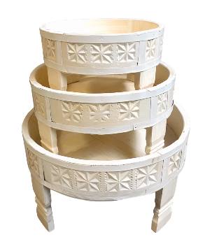 Chakki table white S D30H15cm(3221)