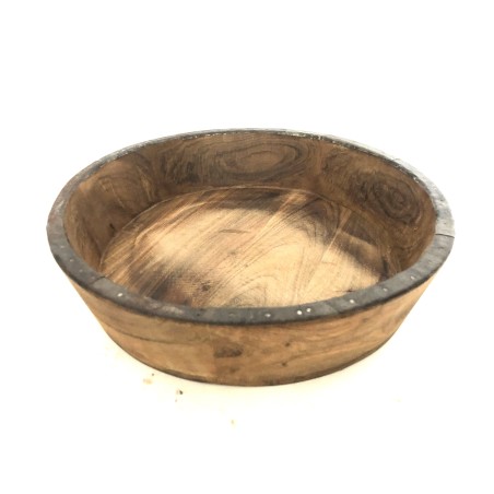 Schüssel aus Holz/Eisen D33 cm (3399)