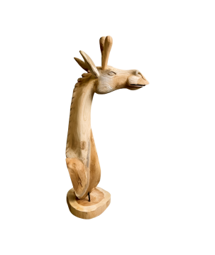 Head Giraffe teak H80cm(3427)
