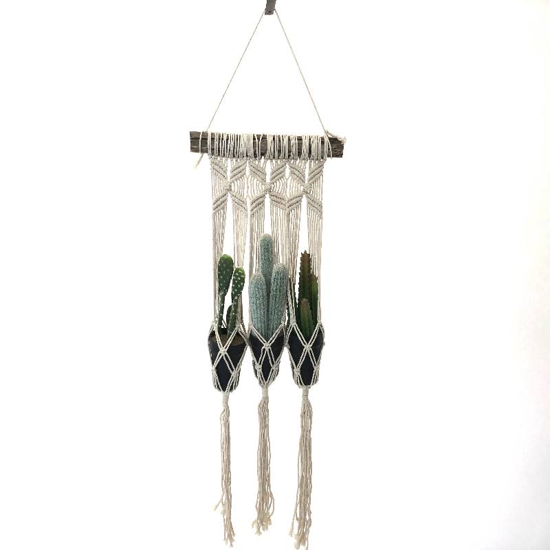 Planthanger 3-pot macramè(3230)