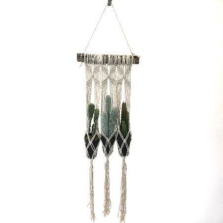 Planthanger 3-pot macramè(3230)