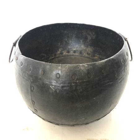 Old iron bowl 38x38 H18cm (7738)