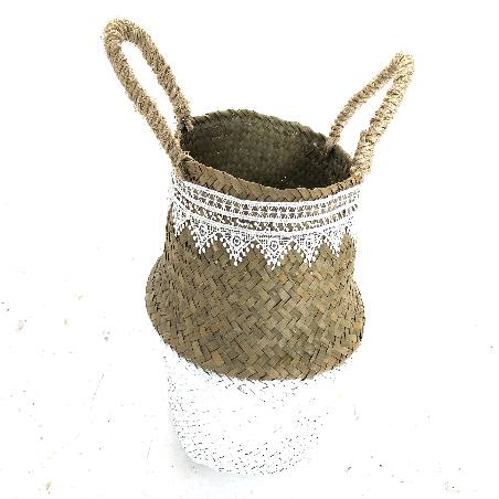 Mand zeegras wit 14xH23cm(3303)