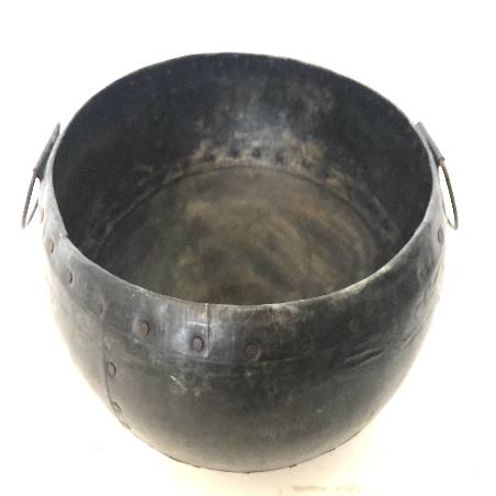 Old iron bowl 38x38 H18cm (7738)