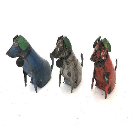Iron dog sitting 24x18cm (7663)