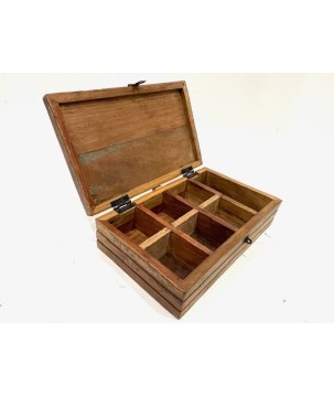 Teabox 7-compartment old wood (3507)