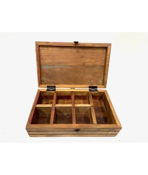Teabox 7-vak Oud hout (3507)