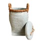 Mand met deksel bamboe blauw (3857)