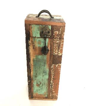 2-bottle holder old wood(3392)