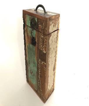 2-bottle holder old wood(3392)