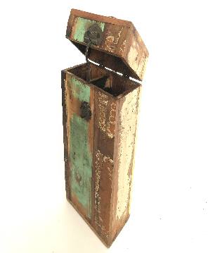 2-bottle holder old wood(3392)