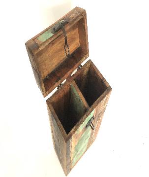 2-bottle holder old wood(3392)