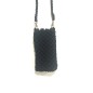 Telephone bag macramé black (3929)