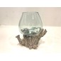 Glas op hout D25 cm (80074)