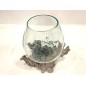 Glas op hout D25 cm (80074)