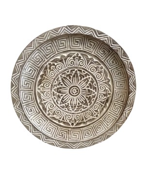 Plate carved D50cm (80082)