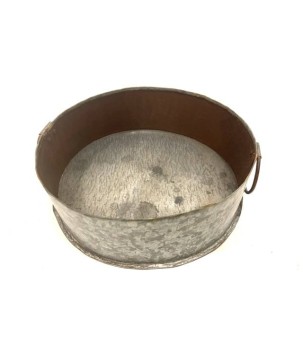 Lade van ijzer met oren D28 H9 cm (80087)