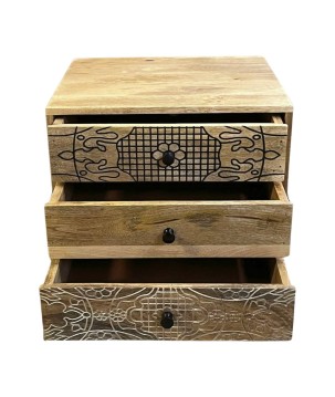 Bedside Mundra 3-draw. (80138)