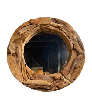 Spiegel Teak D80 cm.(80183)