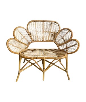 Bank aus Rattan Blumen (80196)