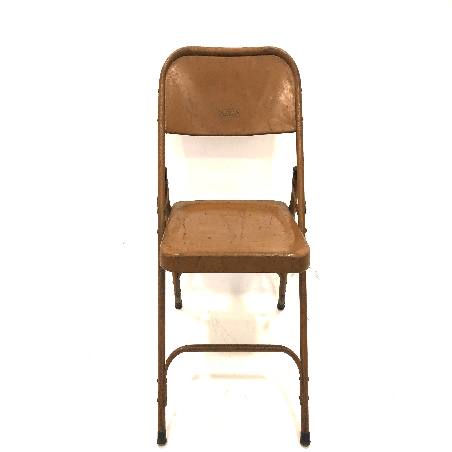 Antique iron folding chair (7399)
